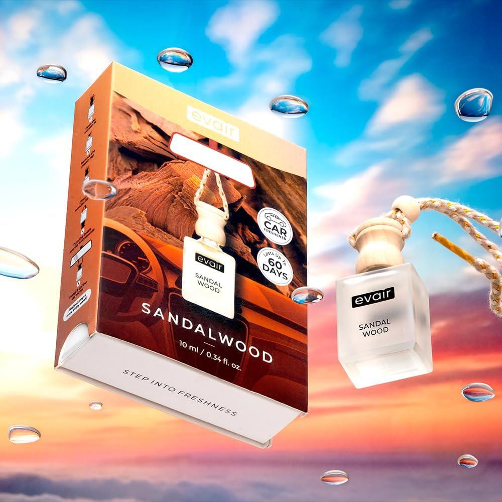 Ambientador de coche Evair Sándalo 10 ml con difusor de madera