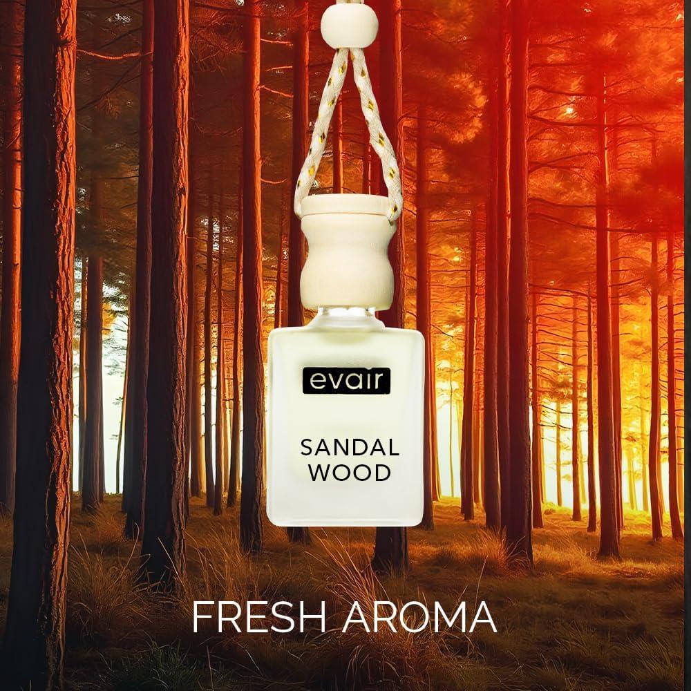 Ambientador de coche Evair Sándalo 10 ml con difusor de madera
