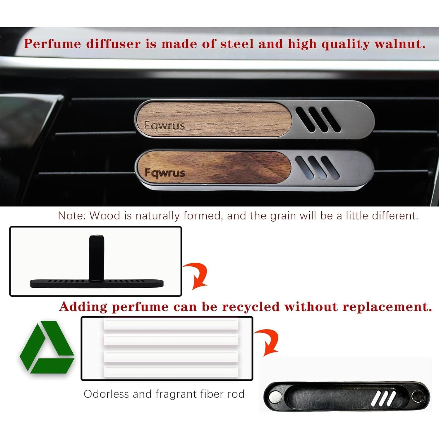 Clip de Ventilación para Ambientador de Coche Fqwrus - 2 Piezas