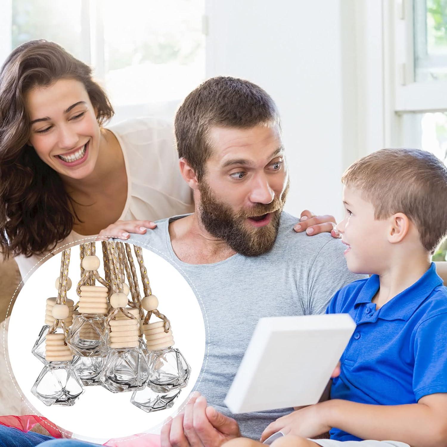 50 Ambientadores de Aire para Coche Vidrio 8ml con Cuerdas