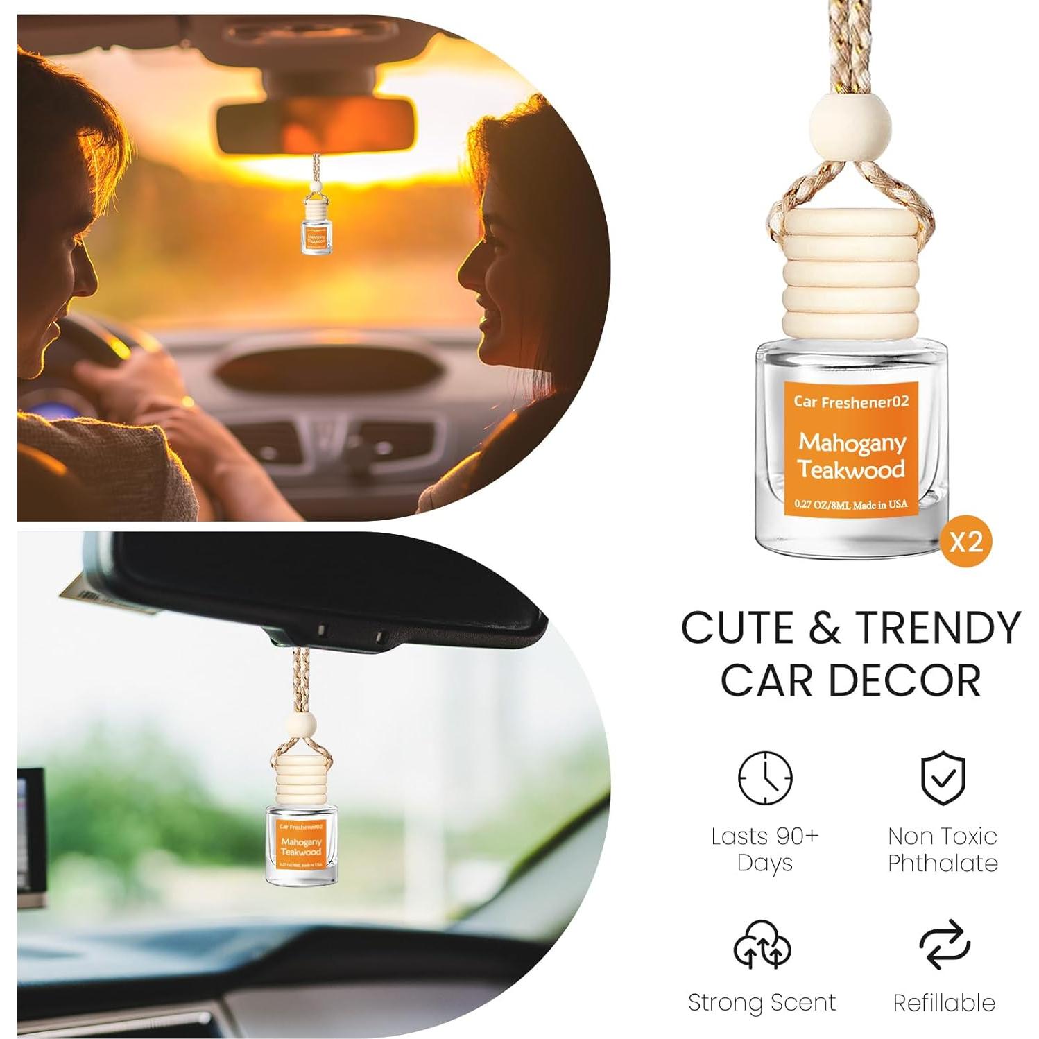 Ambientador de Auto Colgante Tyrikuu Mahogany Teakwood 2 Piezas