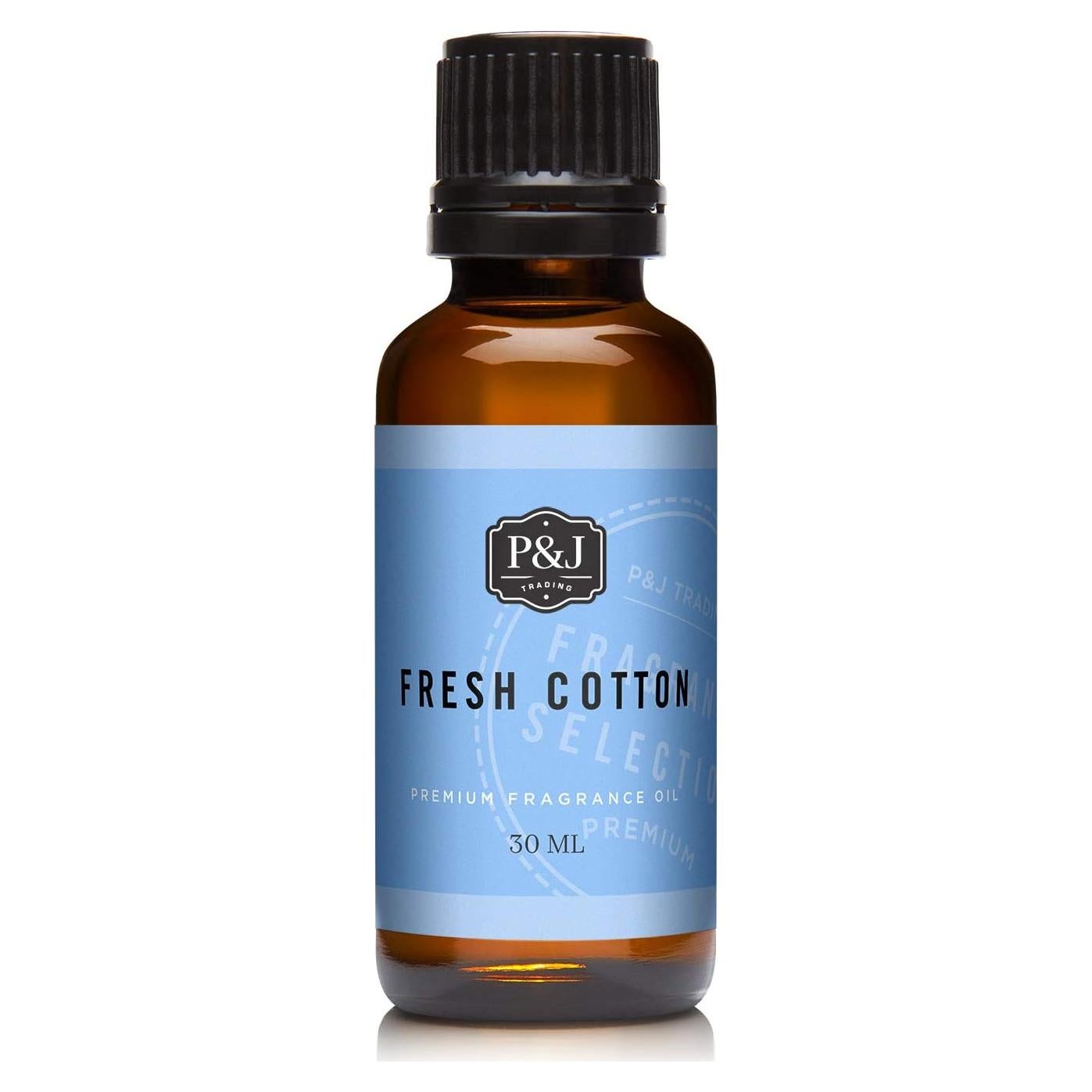 P&J Trading - Fresh Cotton Scented Oil 30ml - Fragrance Oil for Candle Making, Soap Making, Diffuser Oil