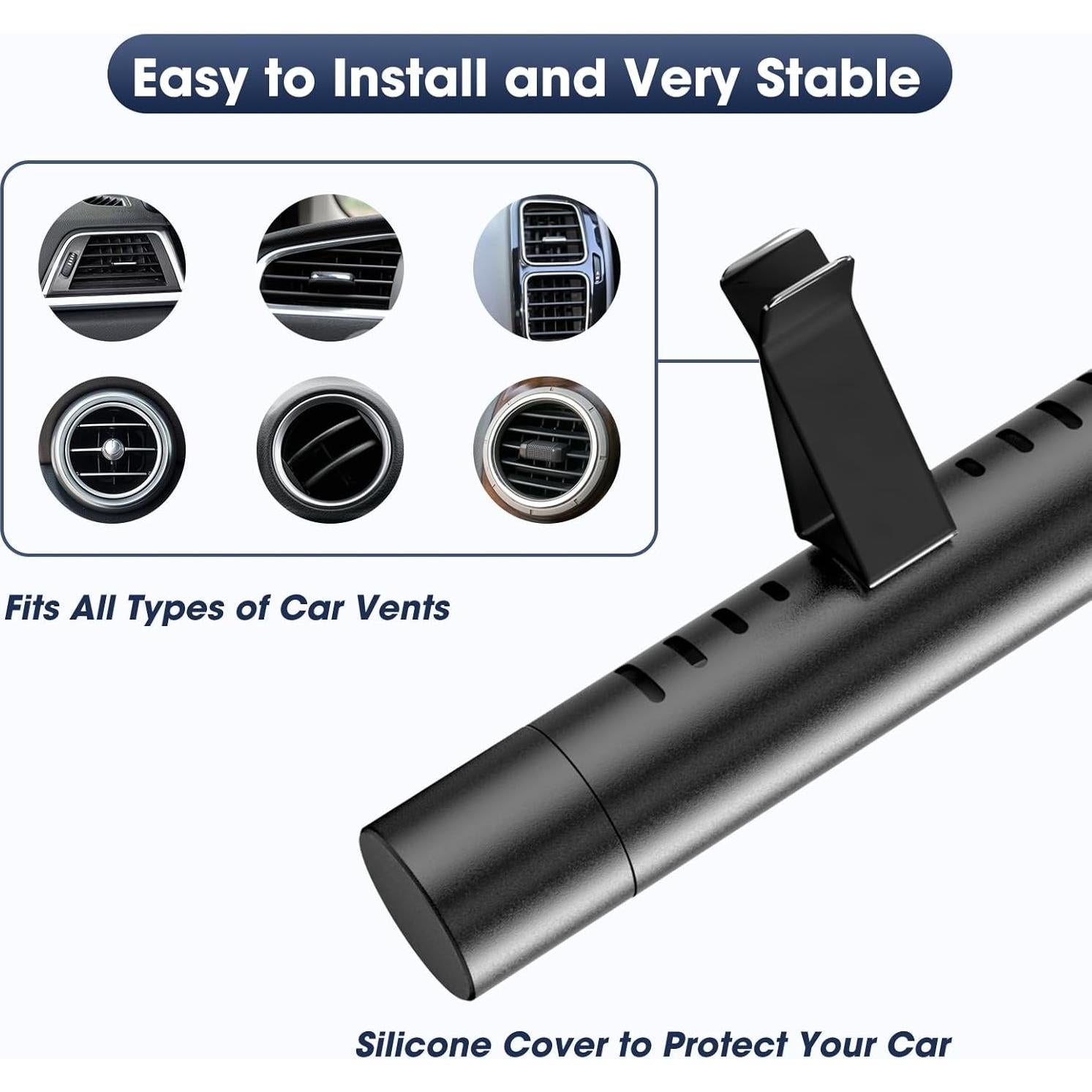 Ambientador de Auto RoyAroma con 10 Varillas Aromáticas y Clips