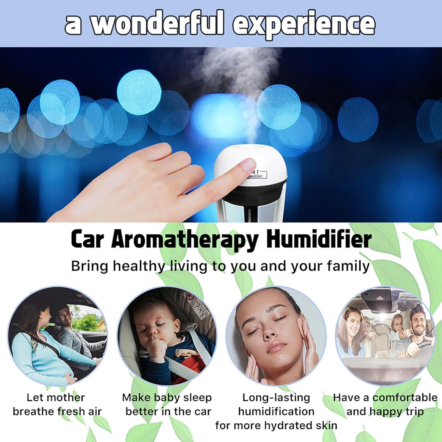 Humidificador de coche Joyday 50ml, difusor de aceite esencial negro