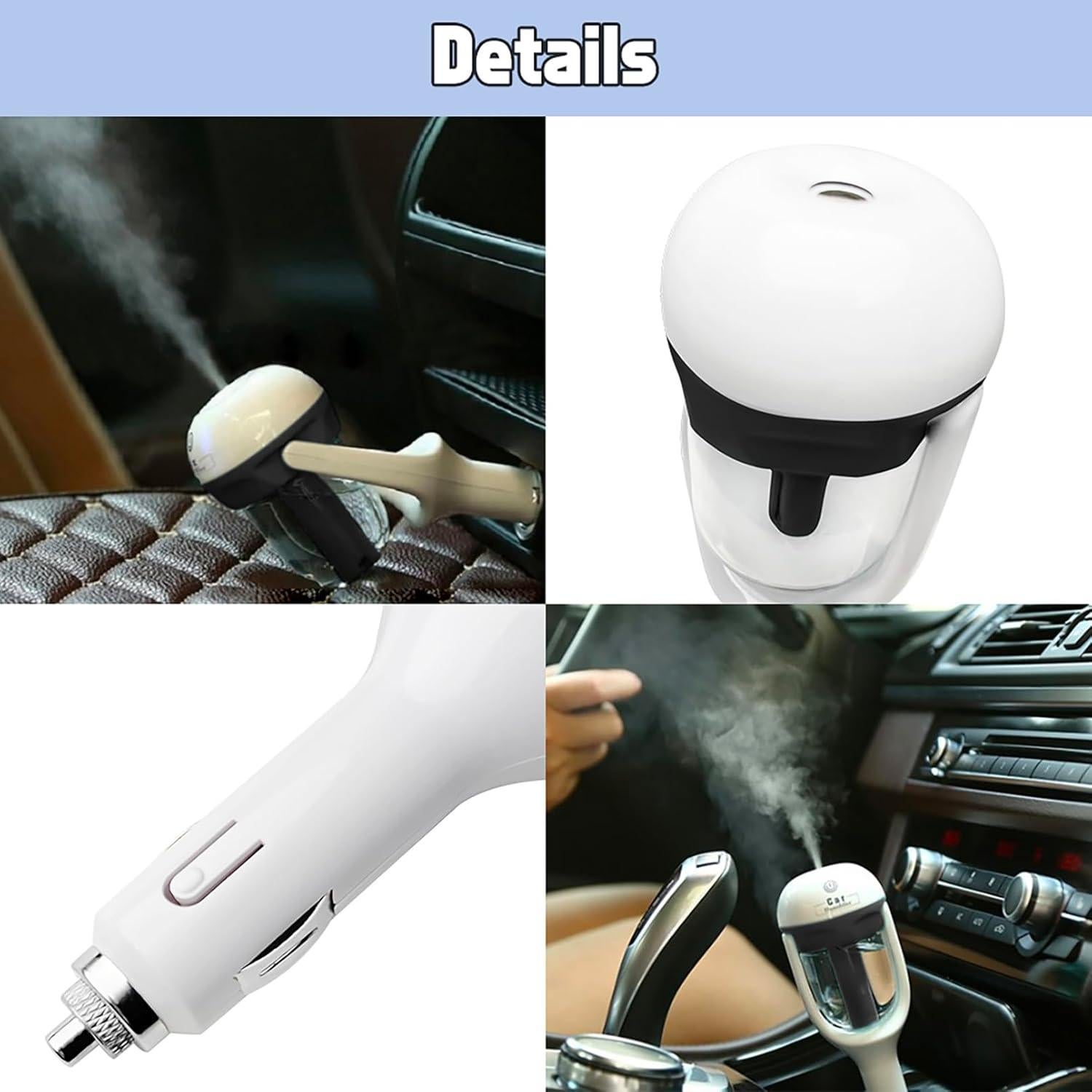 Humidificador de coche Joyday 50ml, difusor de aceite esencial negro