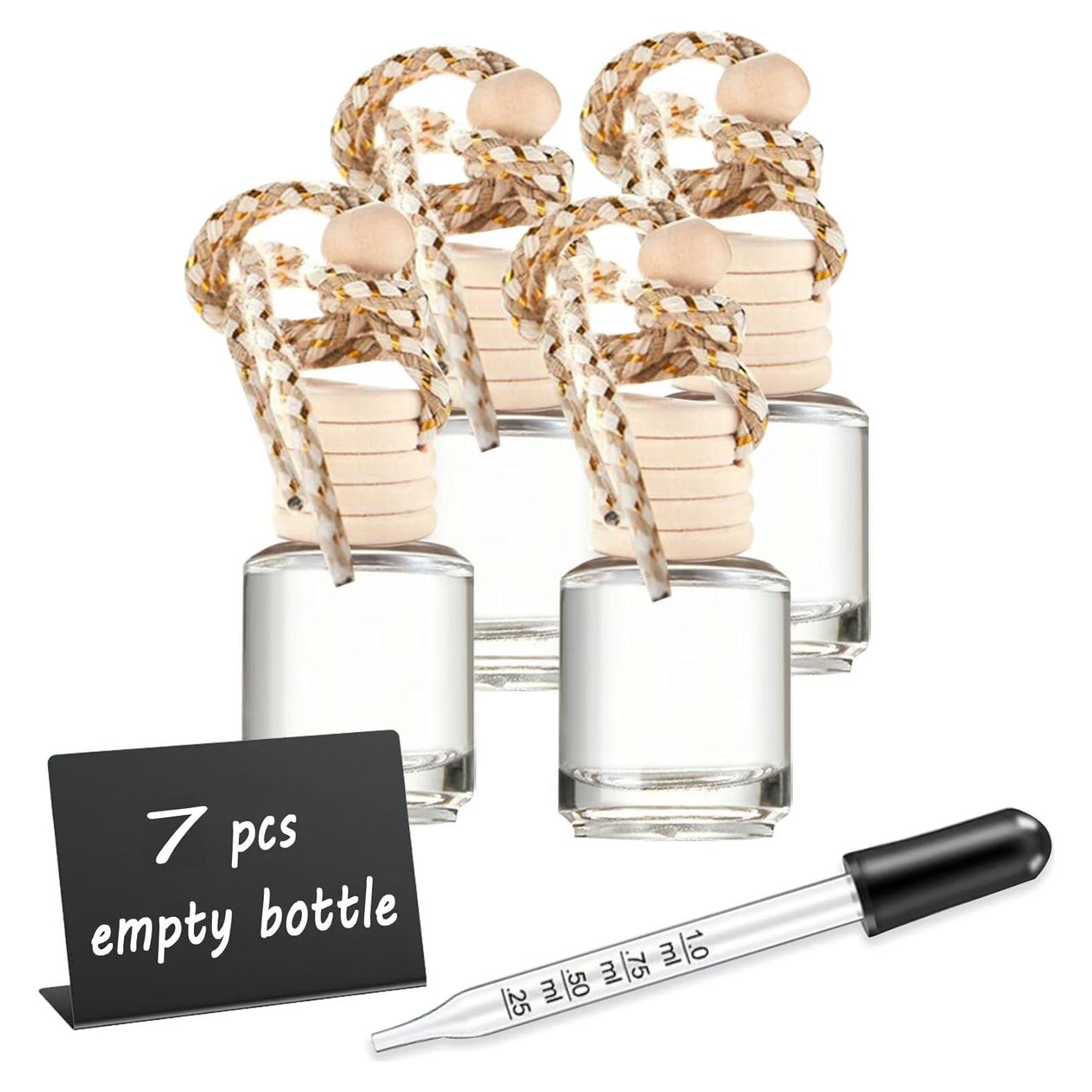 7 Botellas de Vidrio MINELEVEN 10ml con Tapa de Madera