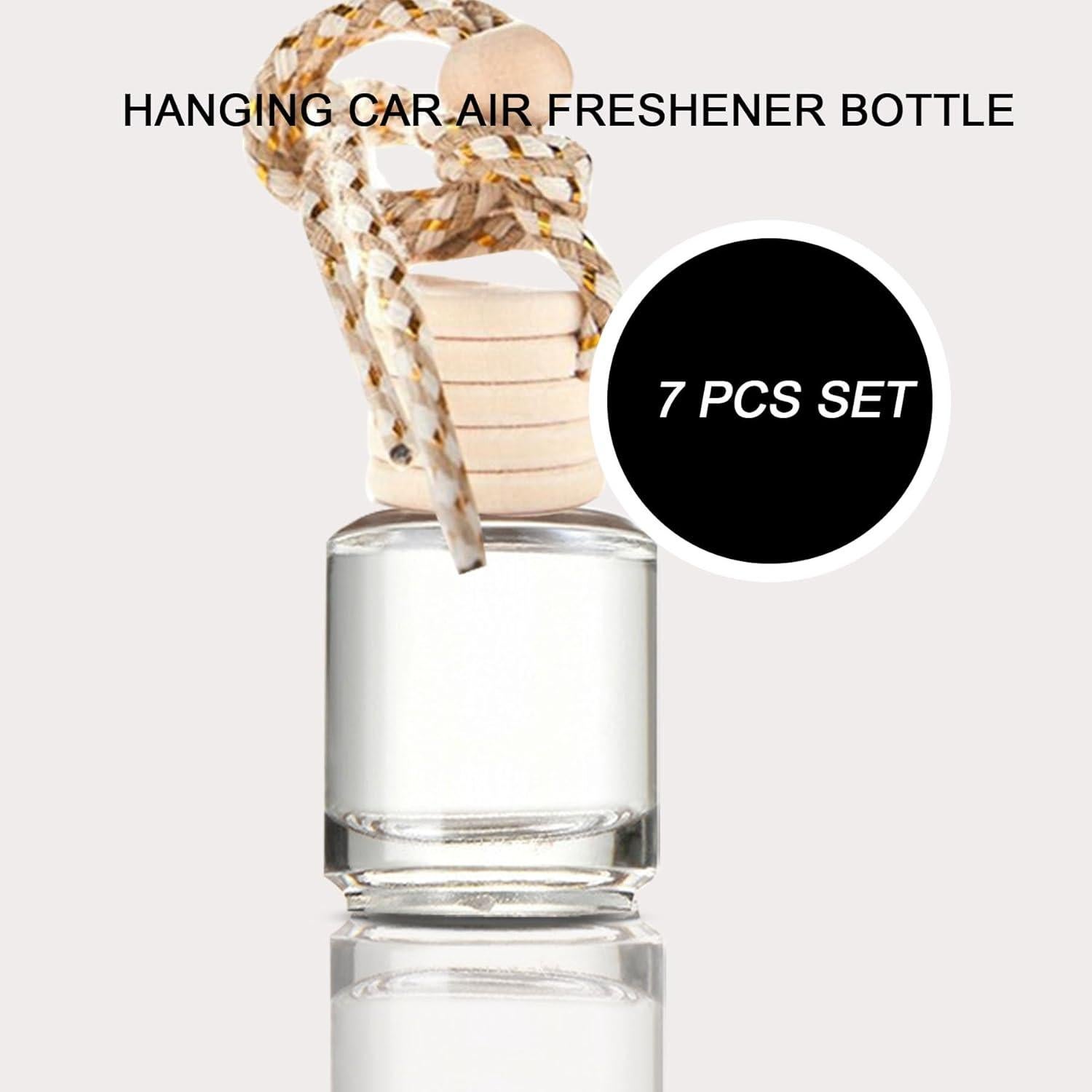 7 Botellas de Vidrio MINELEVEN 10ml con Tapa de Madera