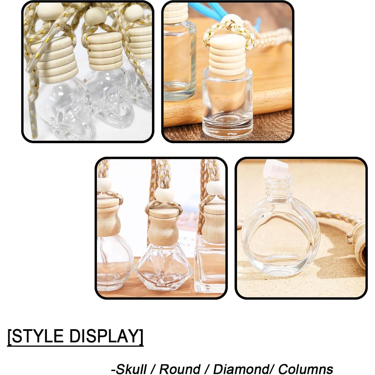 7 Botellas de Vidrio MINELEVEN 10ml con Tapa de Madera