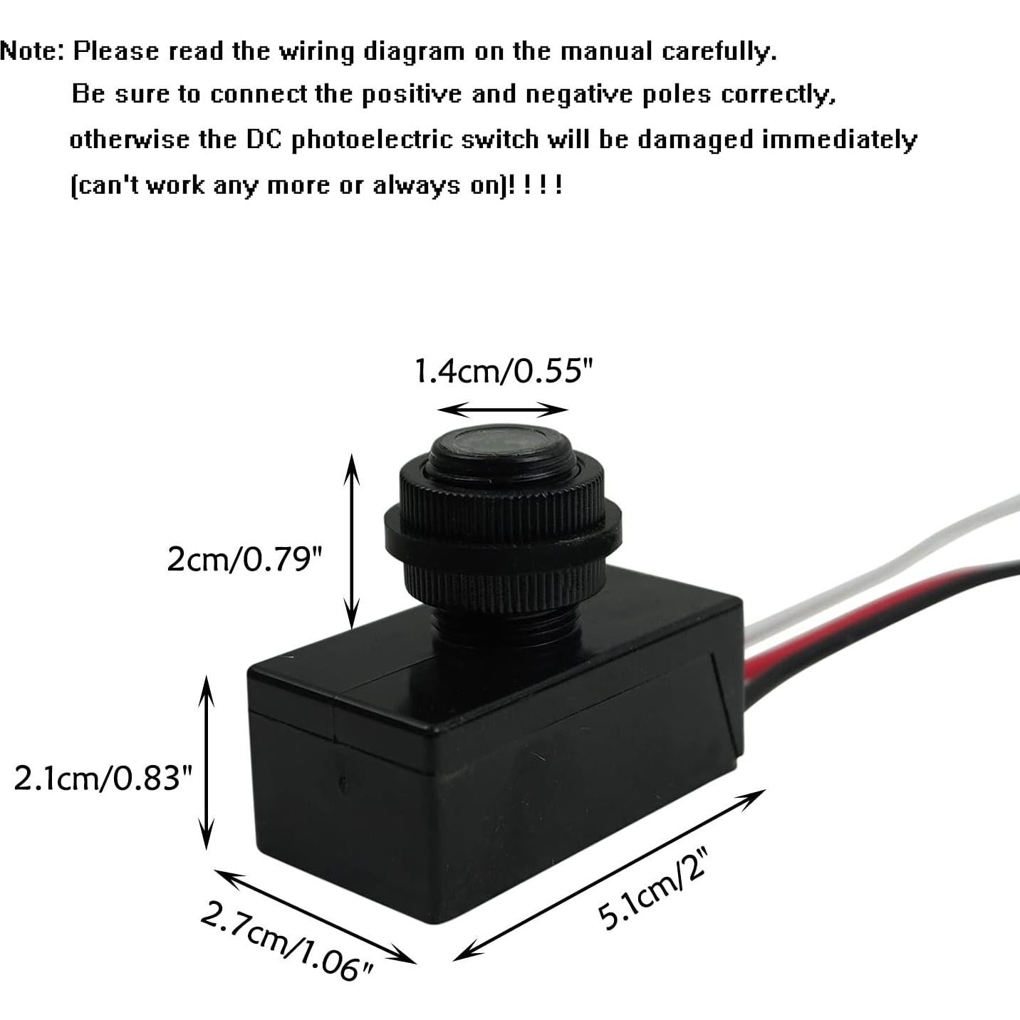 Interruptor Fotoeléctrico Proshopping 12V 24V 36V 48V 5A