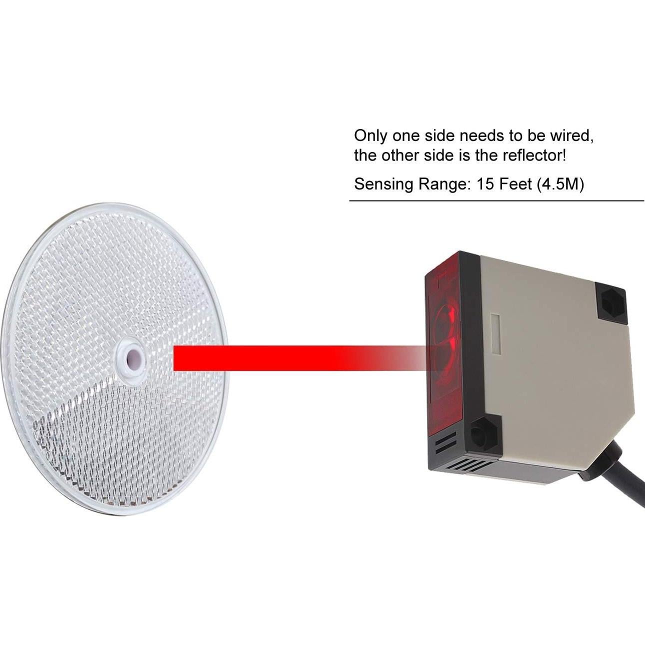 Sensor Fotoeléctrico Retro-Reflectante Mageway 4m 12-240V