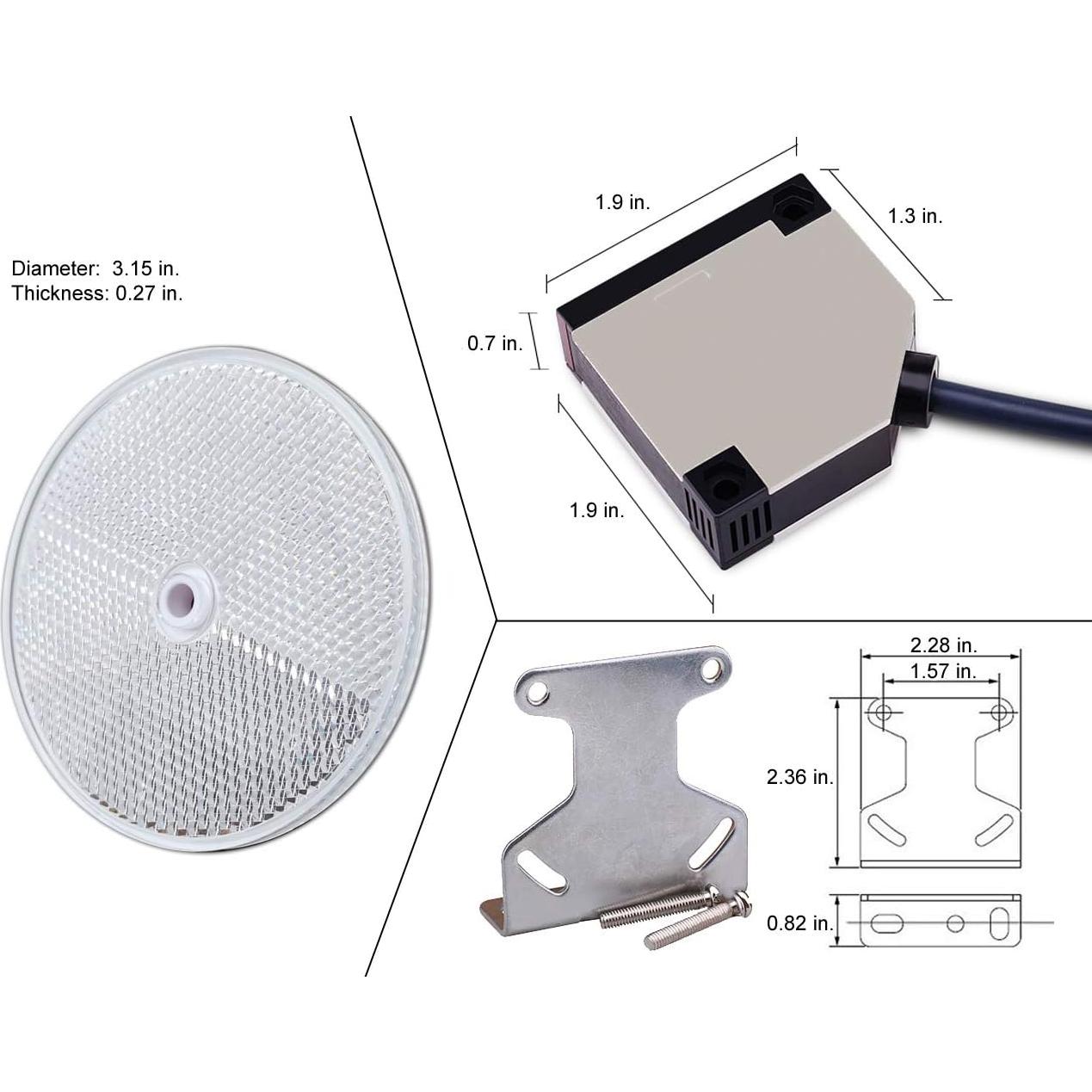 Sensor Fotoeléctrico Retro-Reflectante Mageway 4m 12-240V