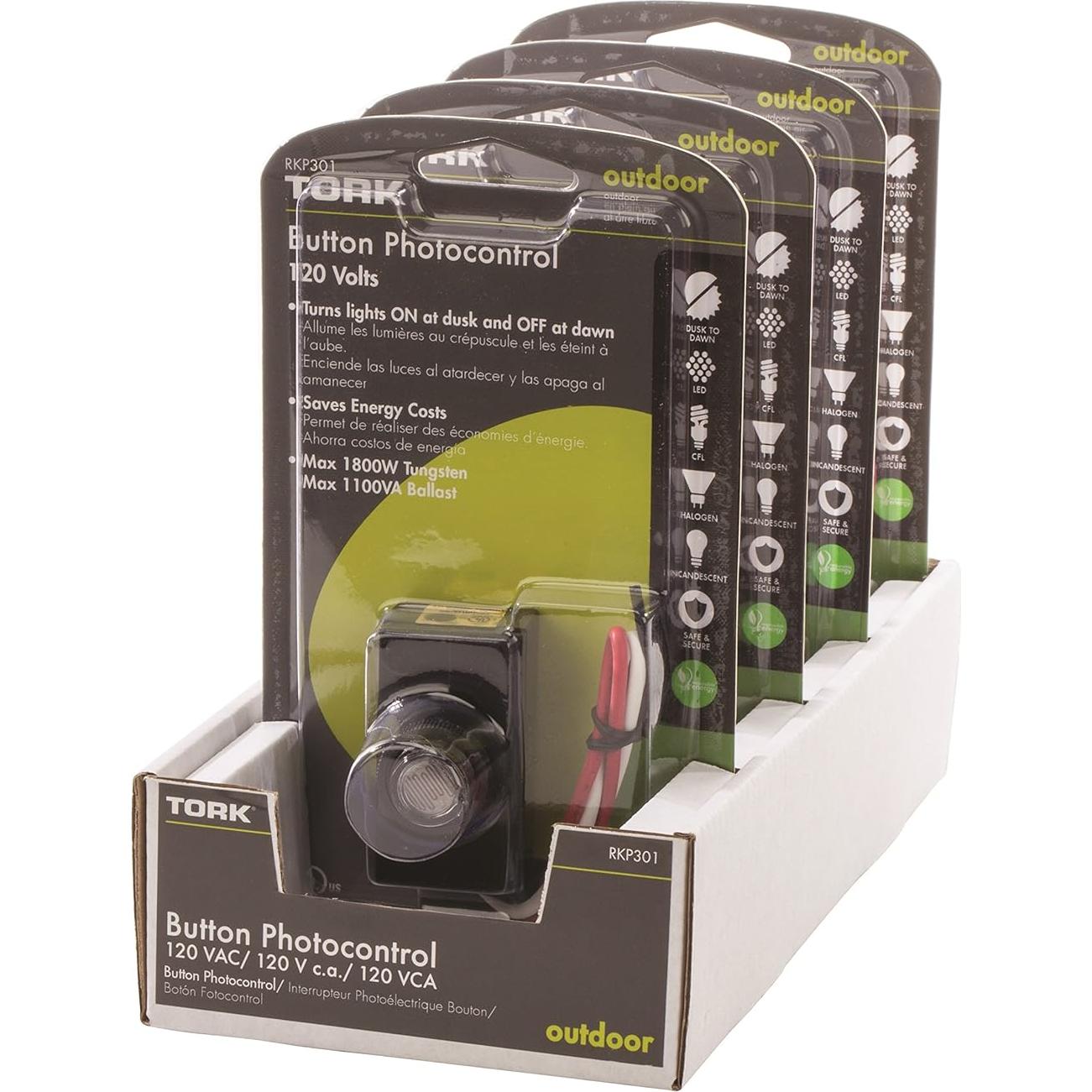 Control Fotocélula Exterior TORK RKP301 120V - Automatiza Iluminación