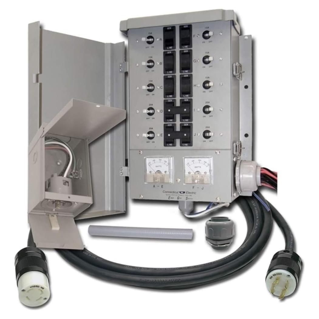 Kit Interruptor Transferencia Connecticut Electric 30A 10 Circuitos