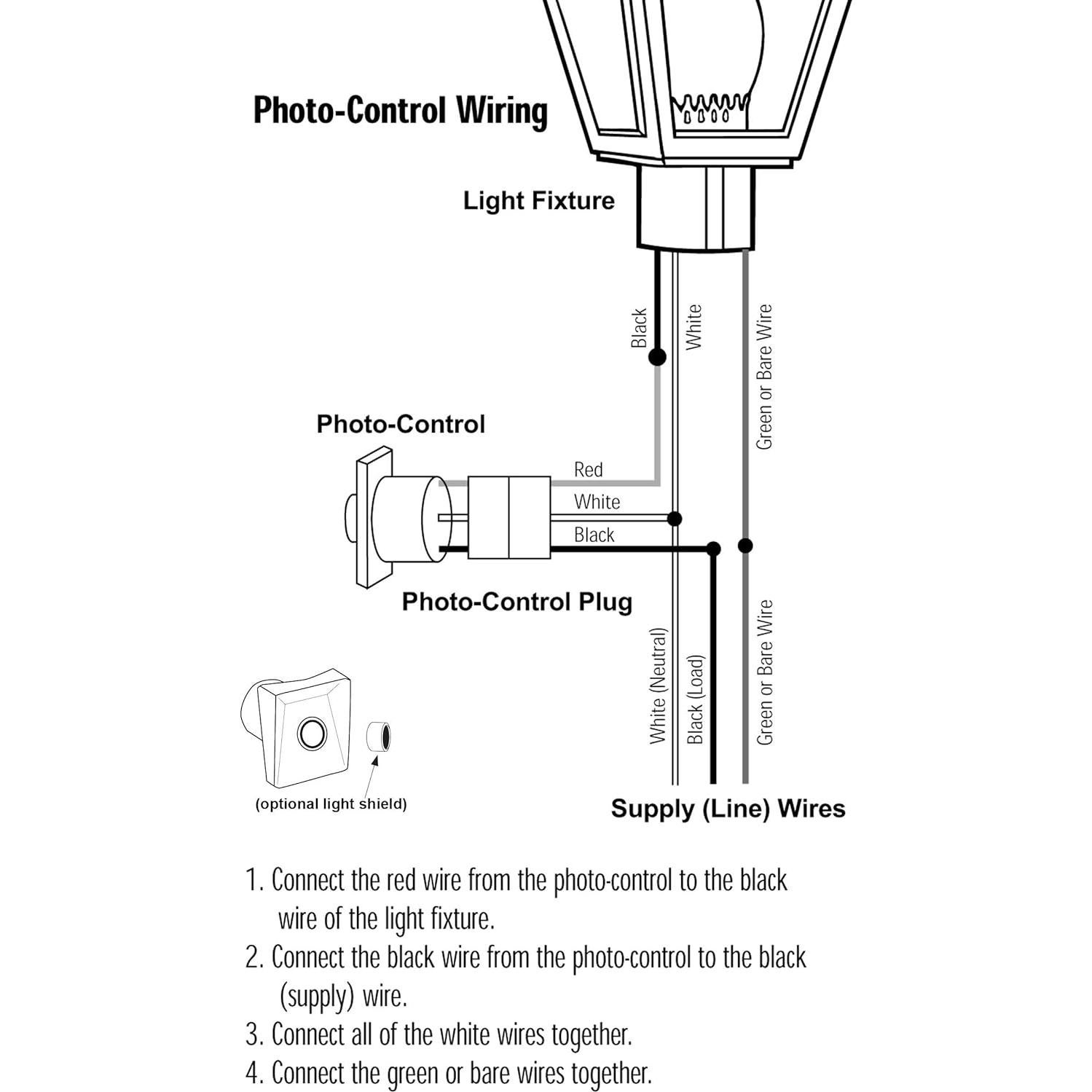 Sensor de Luz Automático Solus SPC-320 120V Fotocélula Negro