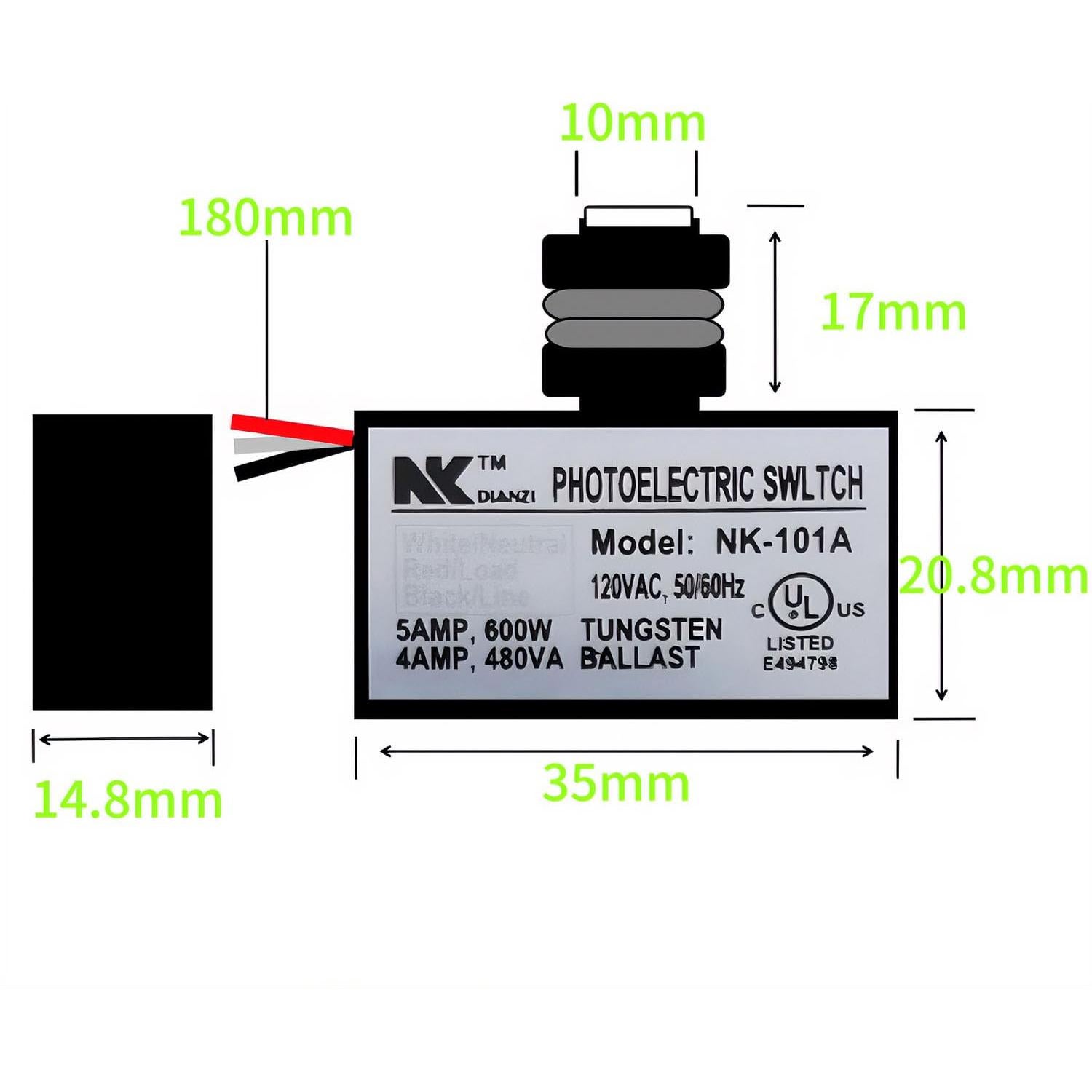 Paquete de 2 Sensores Fotovoltaicos de Luz AUTIDEFY NK-101A