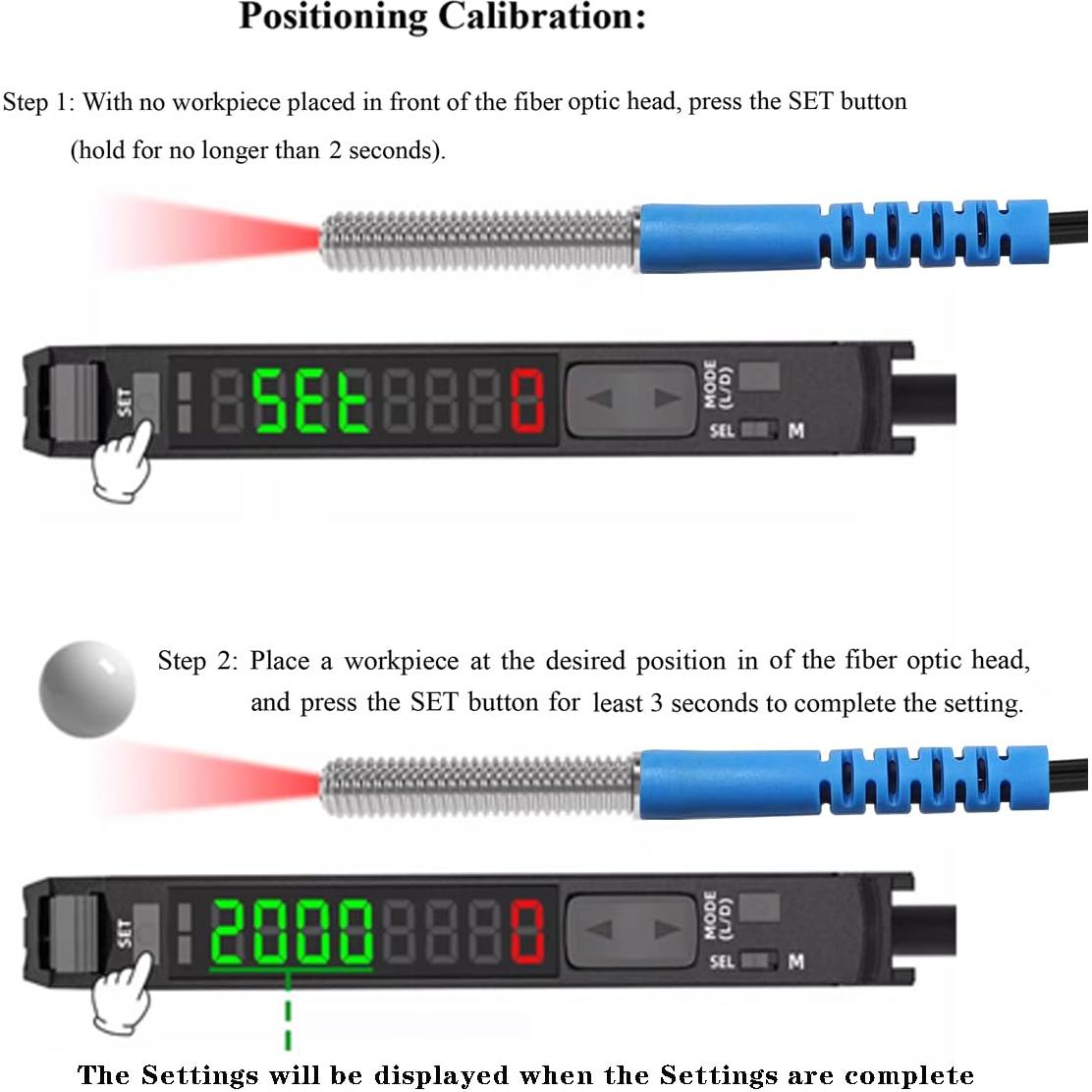 Sensor de Fibra Óptica BOJKEON FS-N18 con Pantalla LED HD