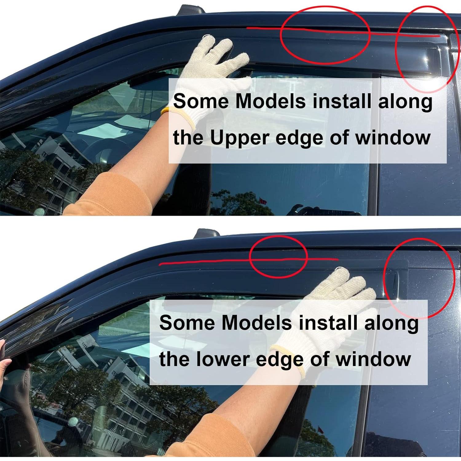 Deflectores de Ventana GLDIFA Ahumados para Toyota RAV4 2001-2005