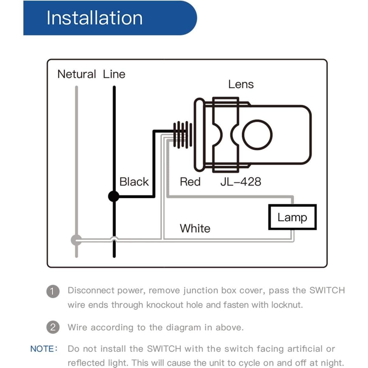 Interruptor Fotoeléctrico CHISWEAR JL-428C 252g Automático