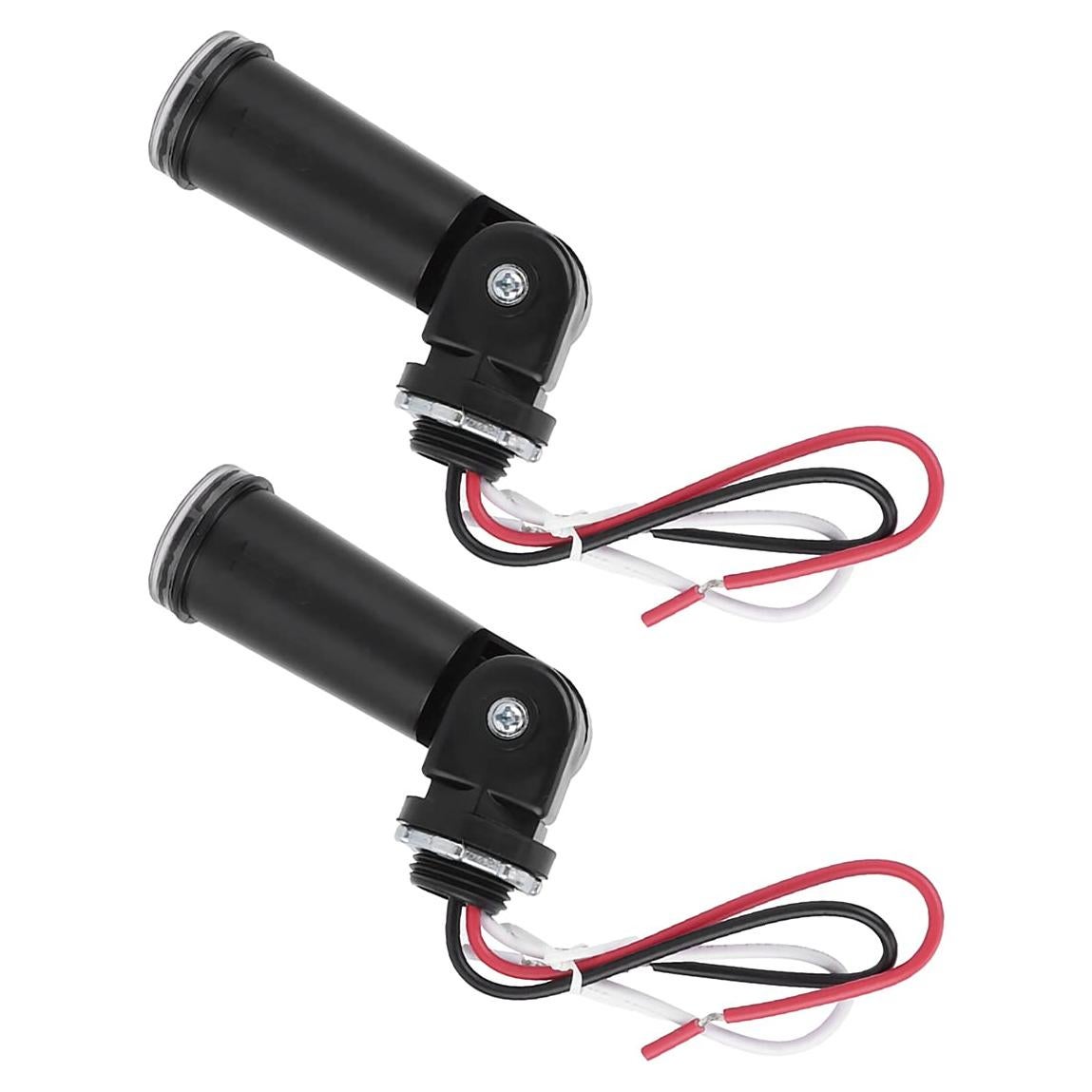 Paquete de 2 Sensores Fotoeléctricos Lelukee 120V IP65 para Exteriores