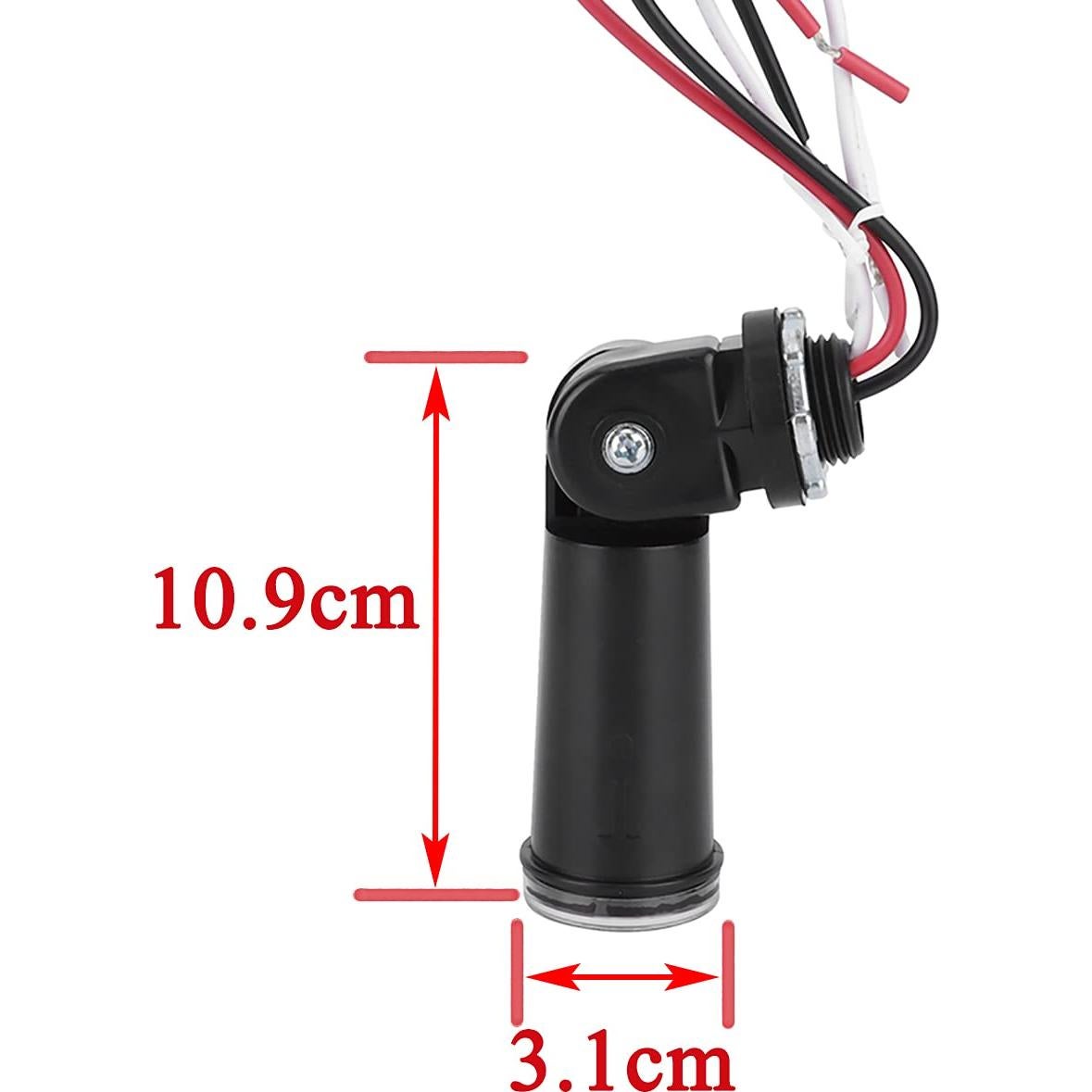 Paquete de 2 Sensores Fotoeléctricos Lelukee 120V IP65 para Exteriores