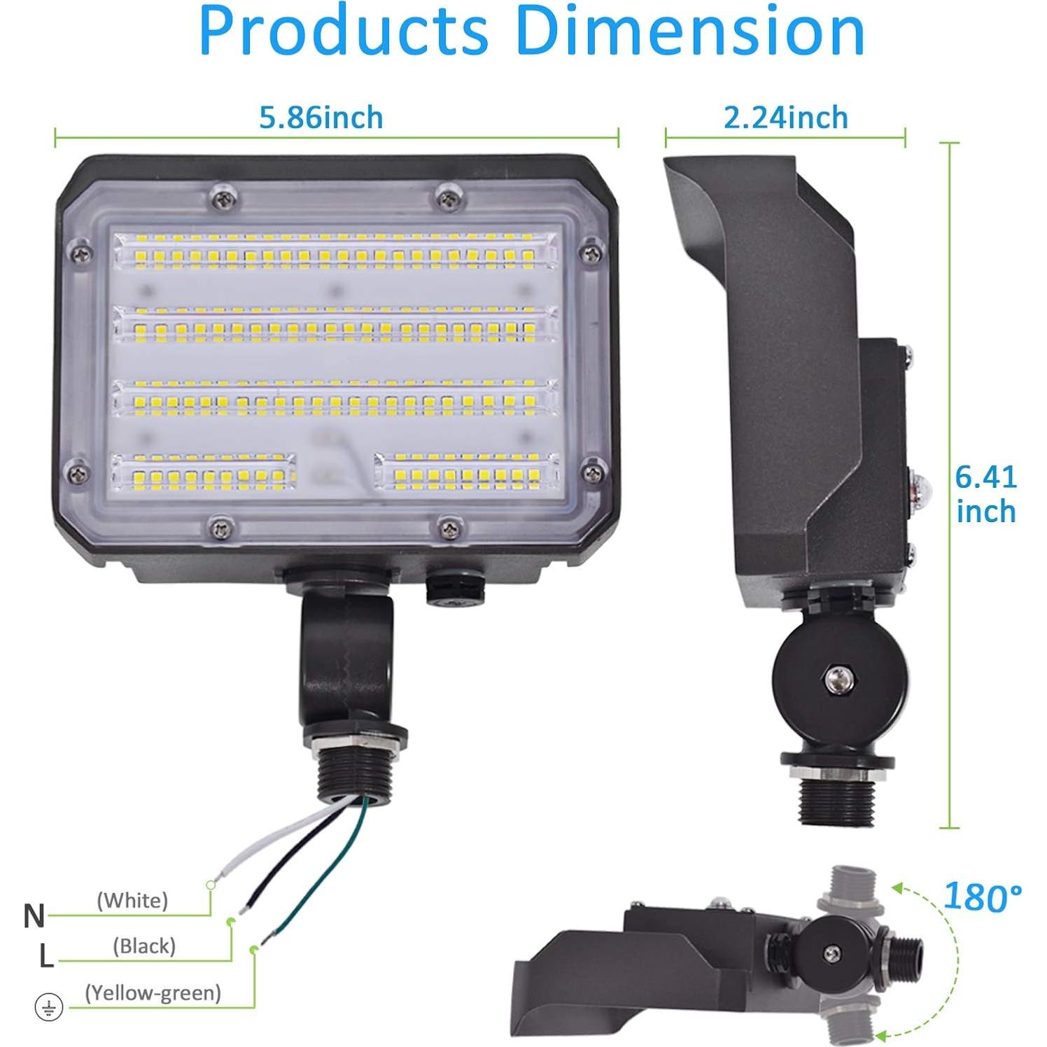 Luz de Inundación LED 30W SZGMJIA con Fotocélula 4050lm