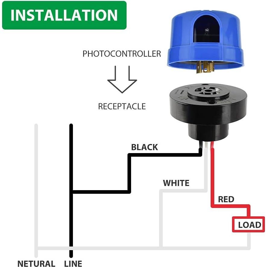 Sensor de Fotocélula Automático LIPU LP-205 para Luz Exterior