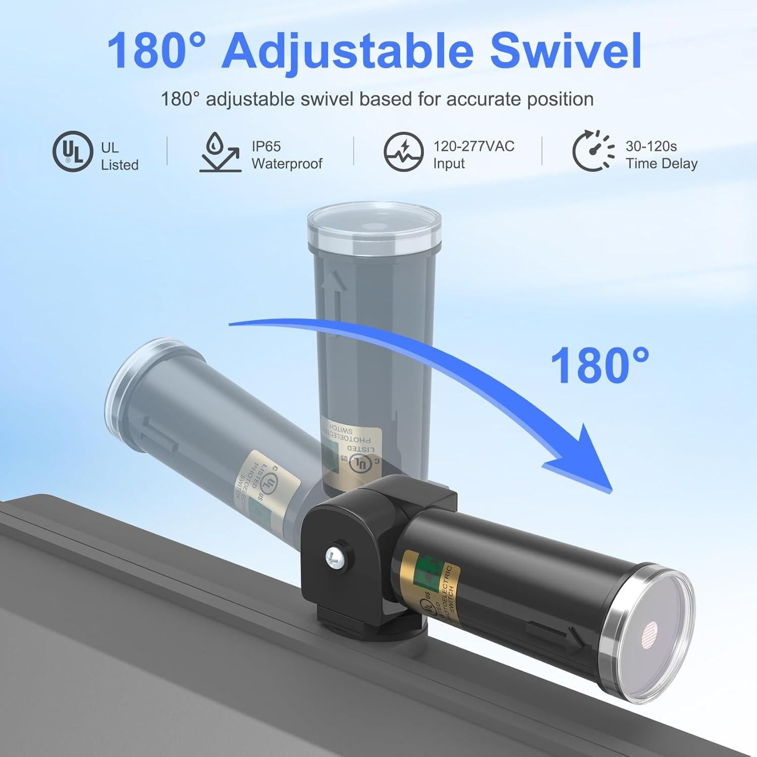 Sensor Fotoeléctrico Dusk to Dawn Genérico 120-277VAC IP65