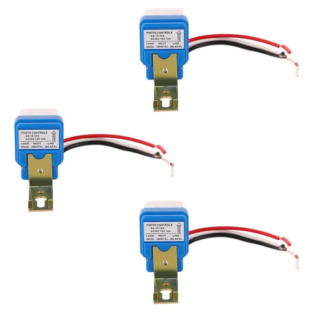 Interruptor Sensor de Luz Automático Ximimark 12V 10A 3Pcs