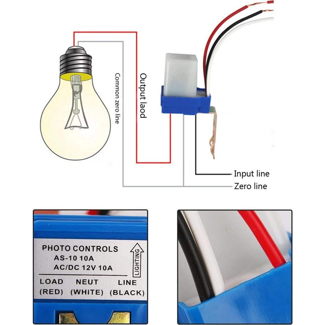 Interruptor Sensor de Luz Automático Ximimark 12V 10A 3Pcs