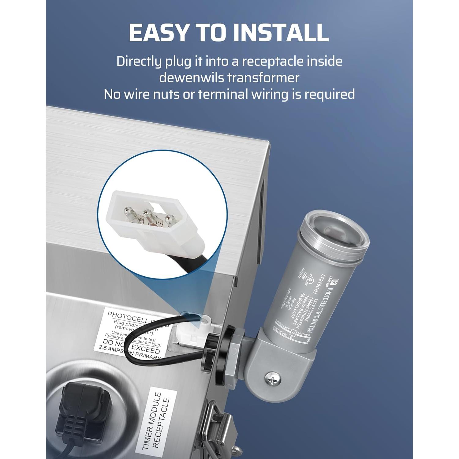 Sensor de Luz DEWENWILS Fotocélula 120V AC Impermeable