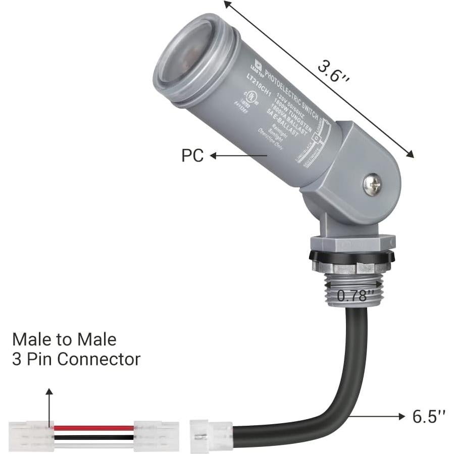 Sensor de Luz DEWENWILS Fotocélula 120V AC Impermeable