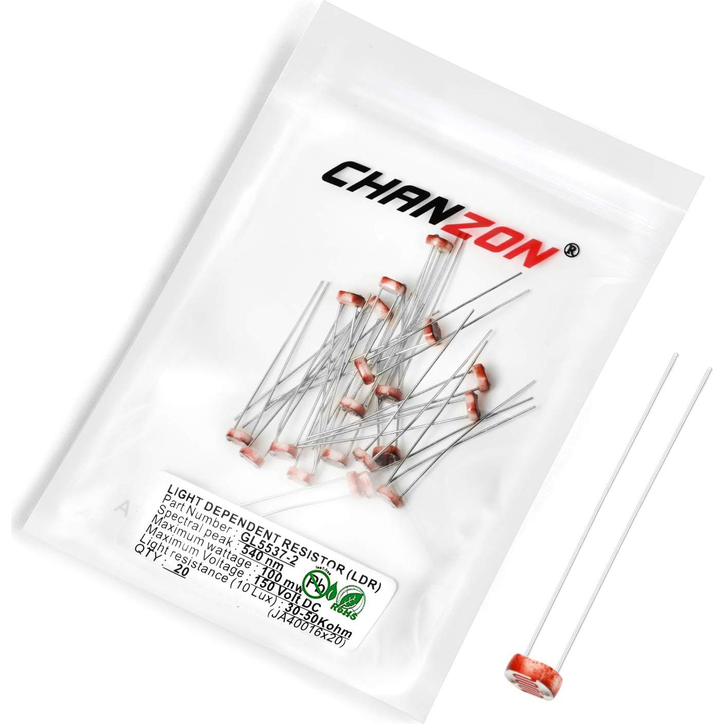 Resistores LDR Chanzon 5mm 20pcs Fotoconductores Sensibles