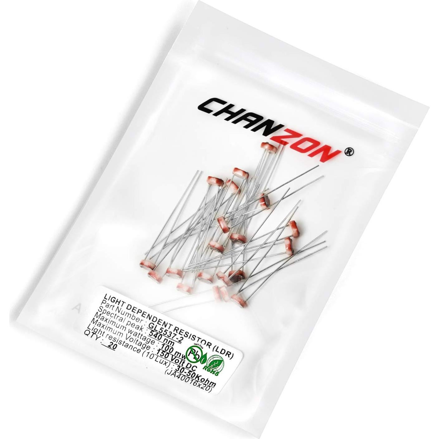 Resistores LDR Chanzon 5mm 20pcs Fotoconductores Sensibles