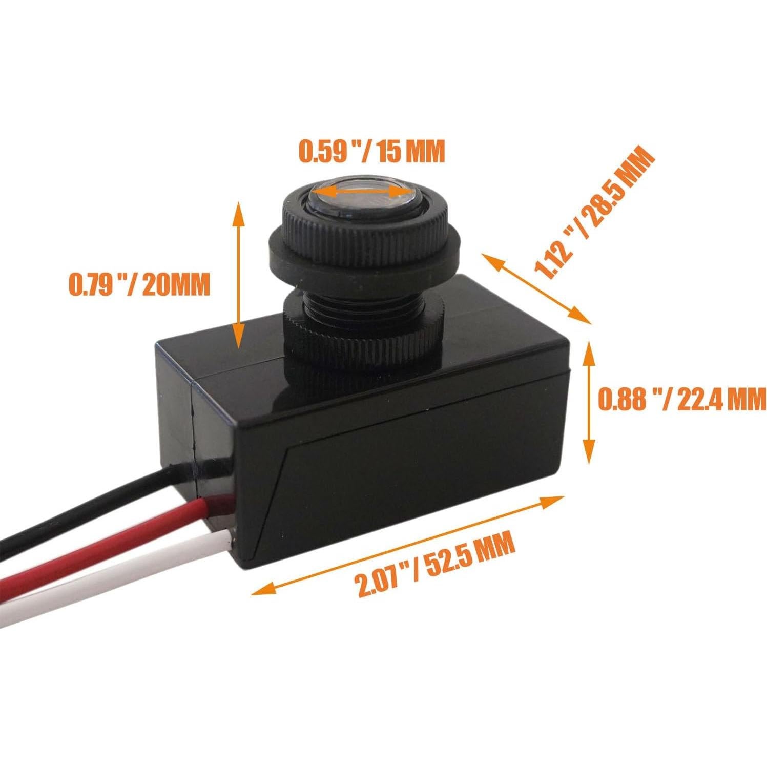 Paquete de 2 Interruptores Fotoeléctricos Heluok 12V-48V IP65