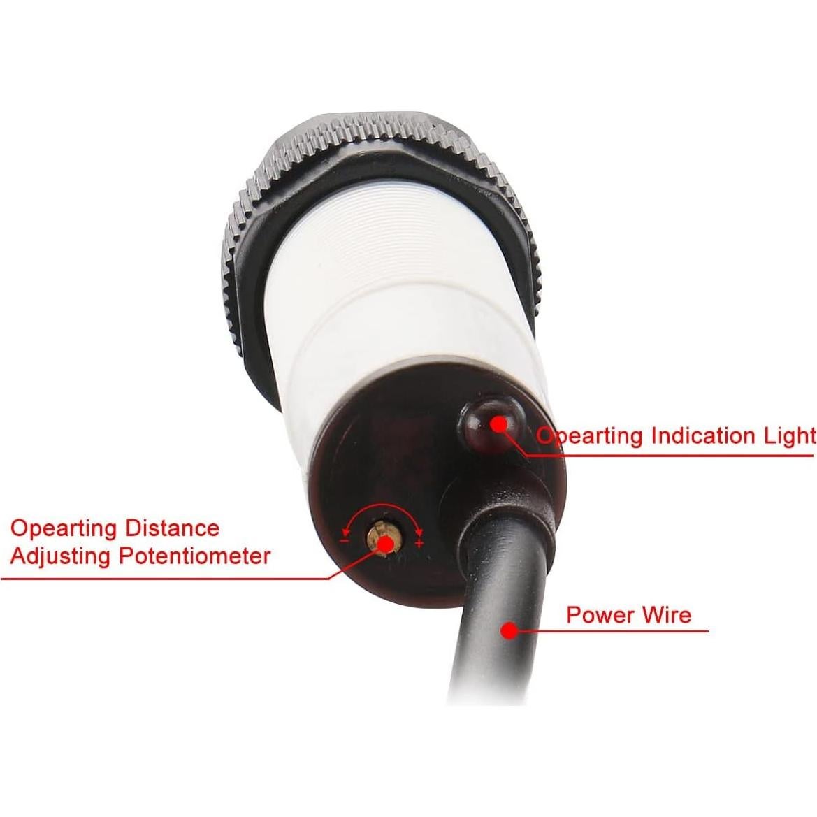 Sensor Fotoeléctrico Baomain E3F-R2N2 NPN NC 2m 10-30V