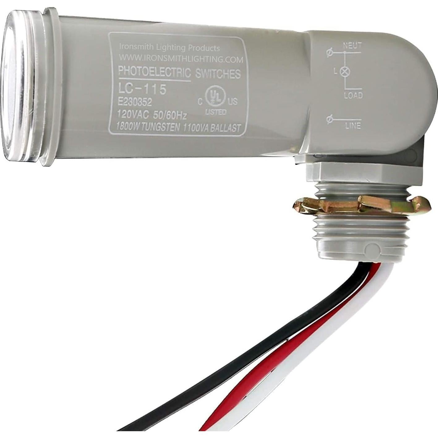 Interruptor Fotoeléctrico Ironsmith 1800W con Cubierta Impermeable