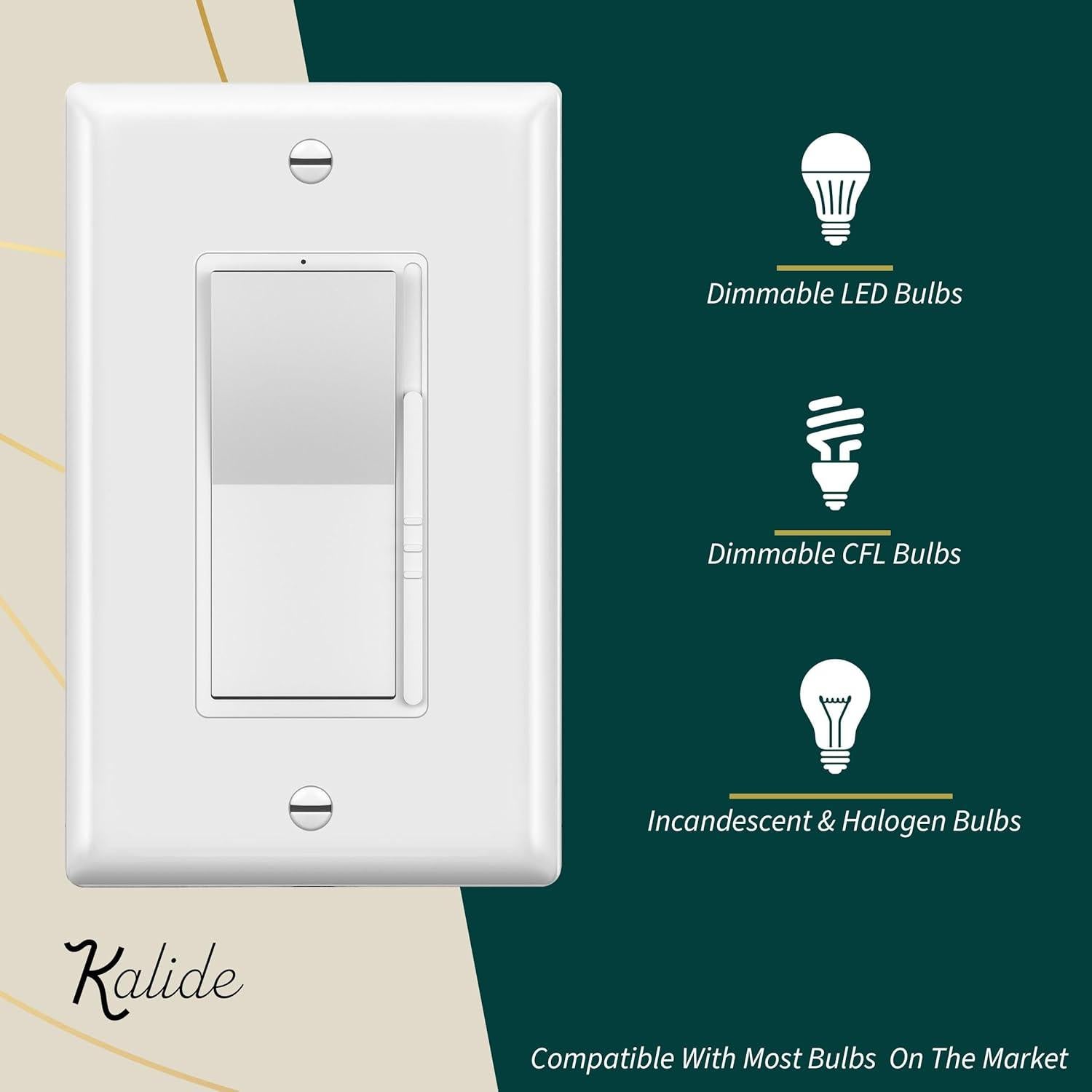 Interruptor Regulador de Luz LED Kalide Top Greener 300W Blanco