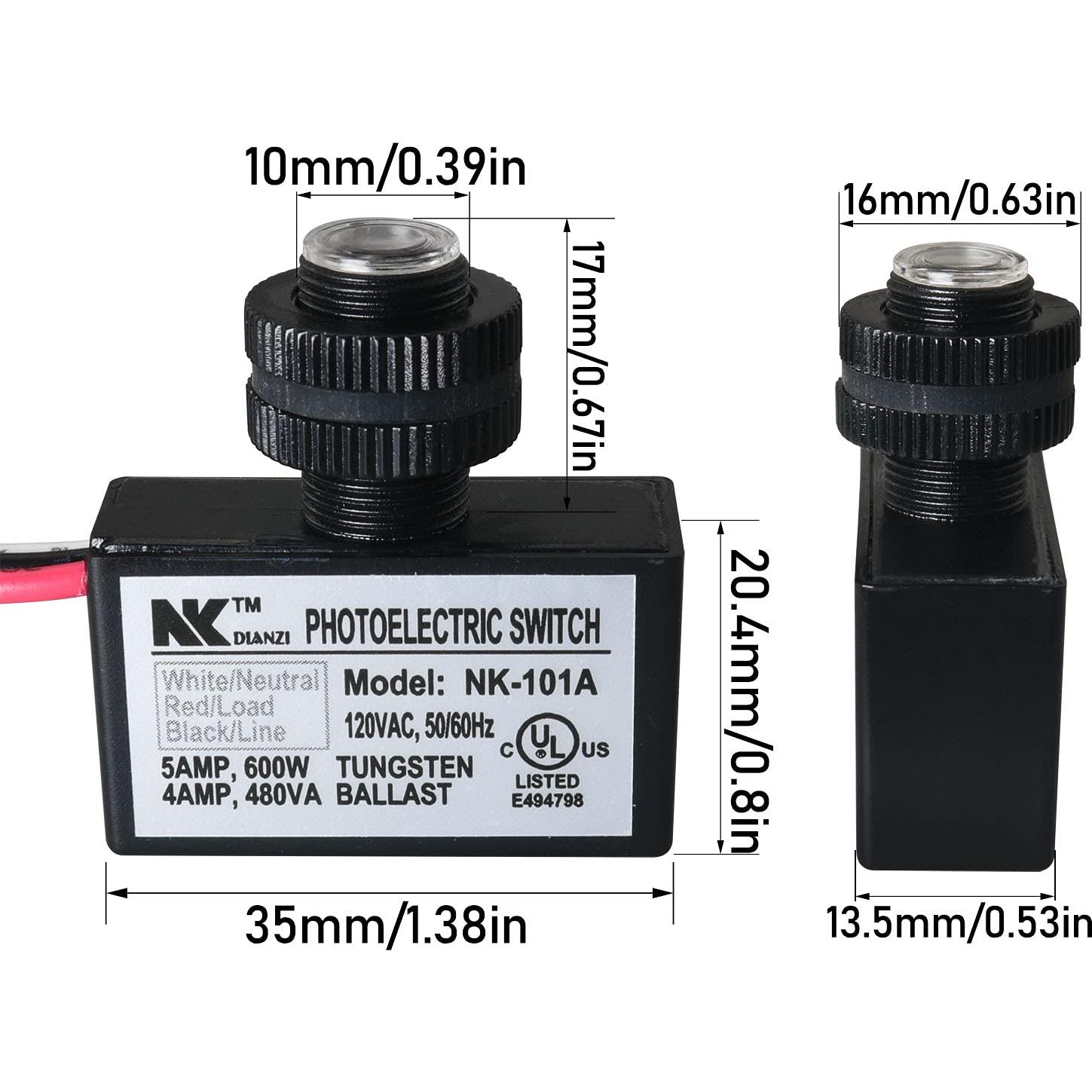 Interruptor Fotoeléctrico LUORNG NK-101A Control Luz Exterior