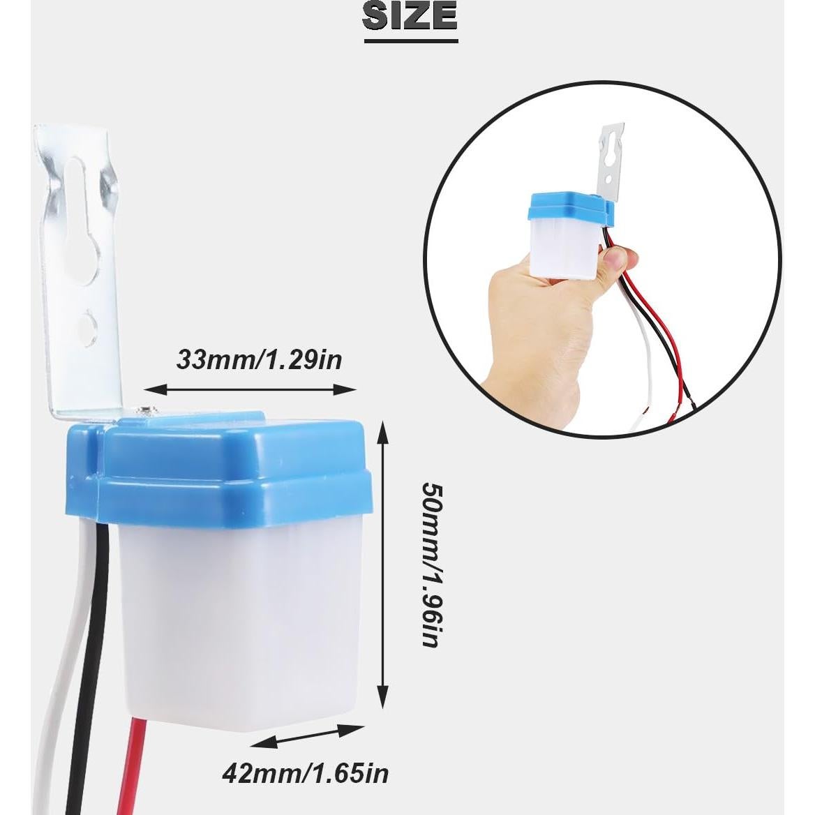 Interruptor de Fotocélula DAOKAI 12V 10A Paquete de 4
