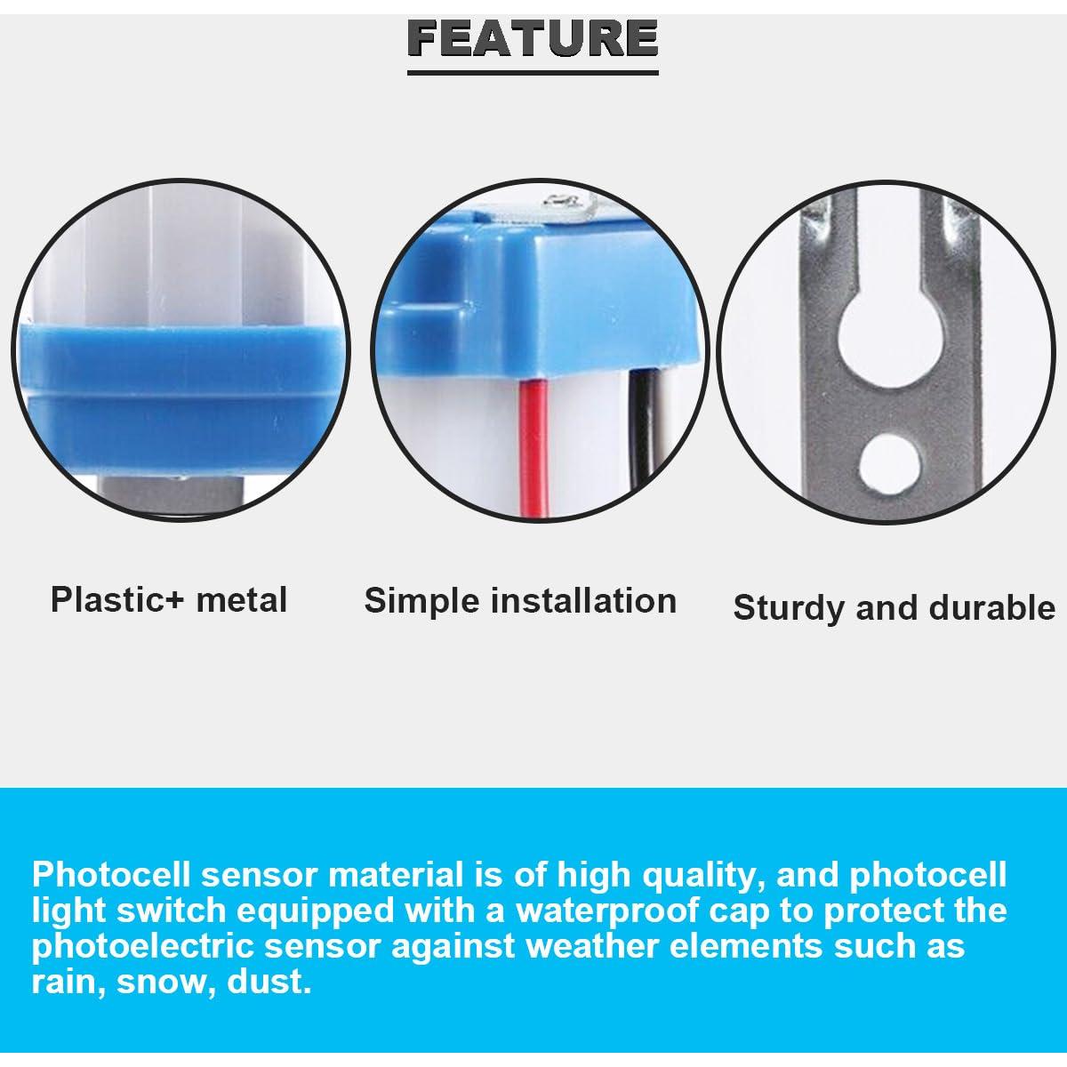 Interruptor de Fotocélula DAOKAI 12V 10A Paquete de 4