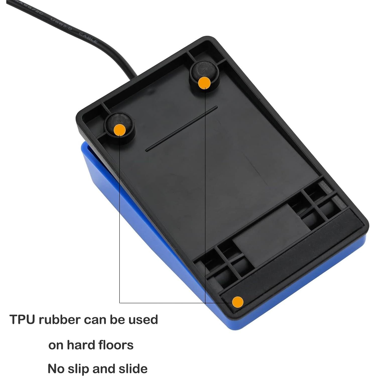 Pedal de Pie USB iKKEGOL Óptico Digital para Juegos