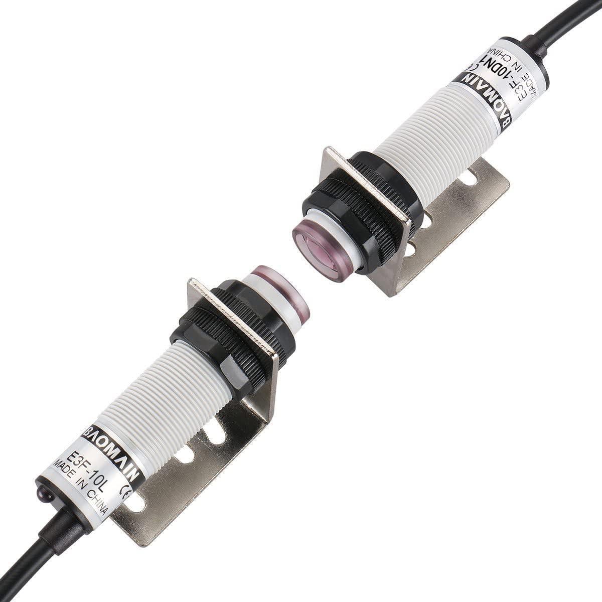 Sensor Óptico Baomain M18 E3F-10DN3 NPN NO+NC 10m