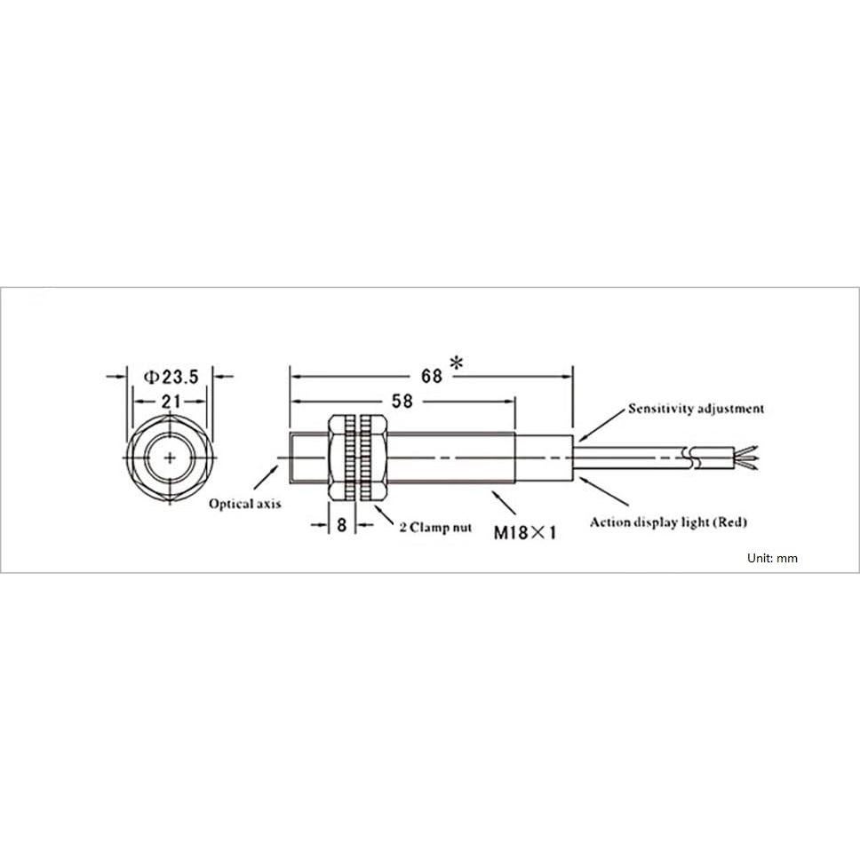 Interruptor Proximidad NOYITO E3F-DS10P1 10cm DC 6-36V