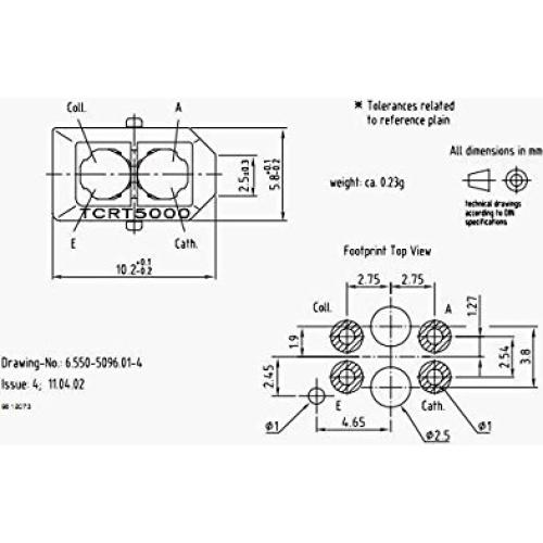 Sensores fotoeléctricos TCRT5000 IR 950nm 5V - Paquete de 30