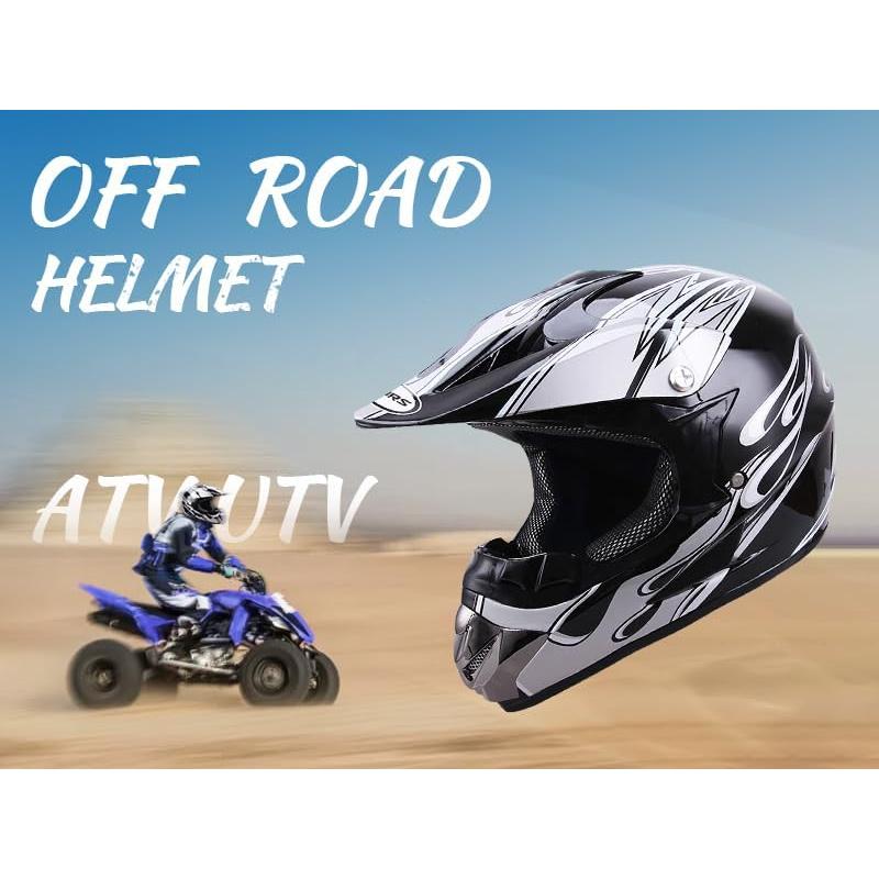 Casco de Motocross OUMURS D001TY02811ZB con Gafas y Guantes