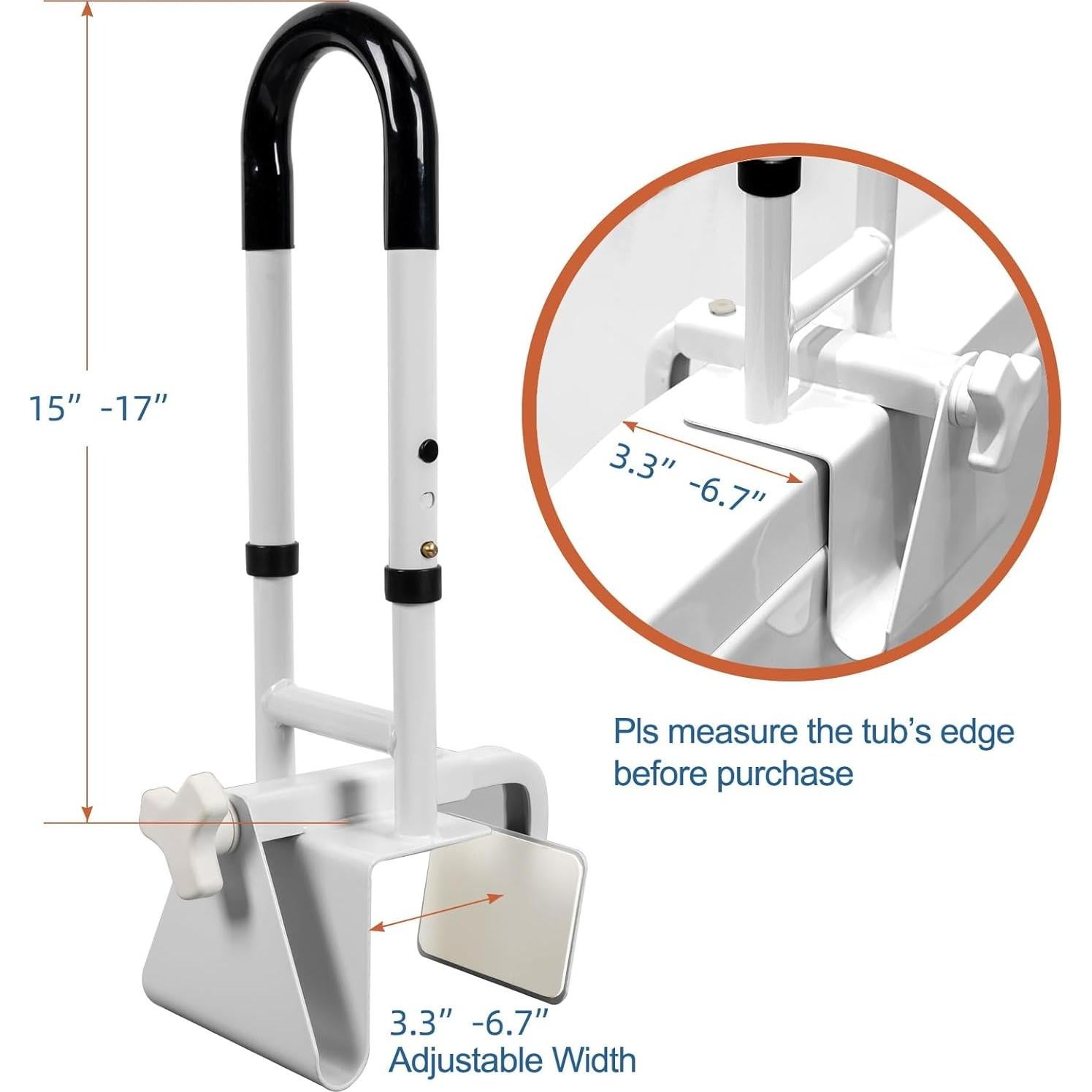 Barra de Agarre Ajustable HEPO para Baño Antideslizante
