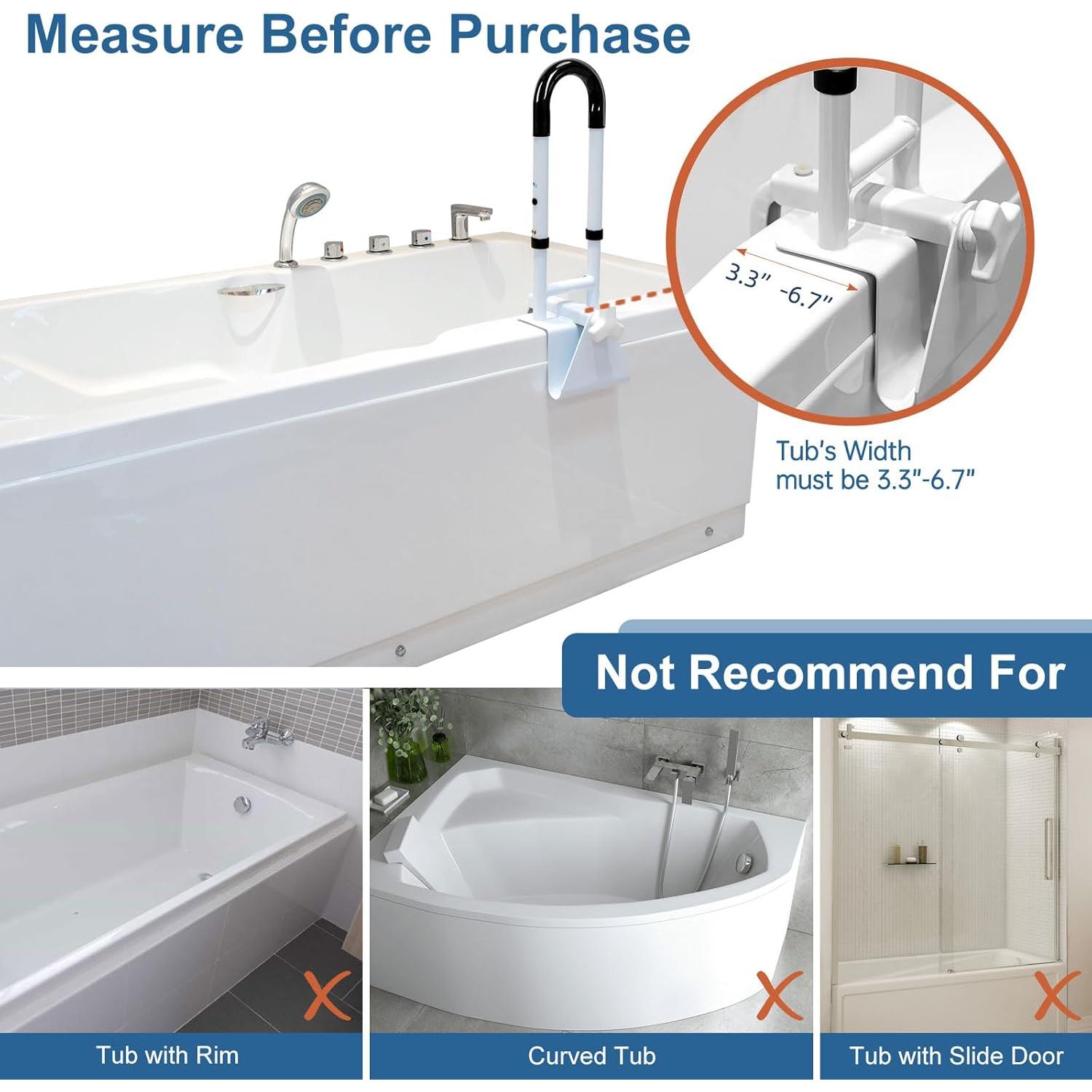 Barra de Agarre Ajustable HEPO para Baño Antideslizante