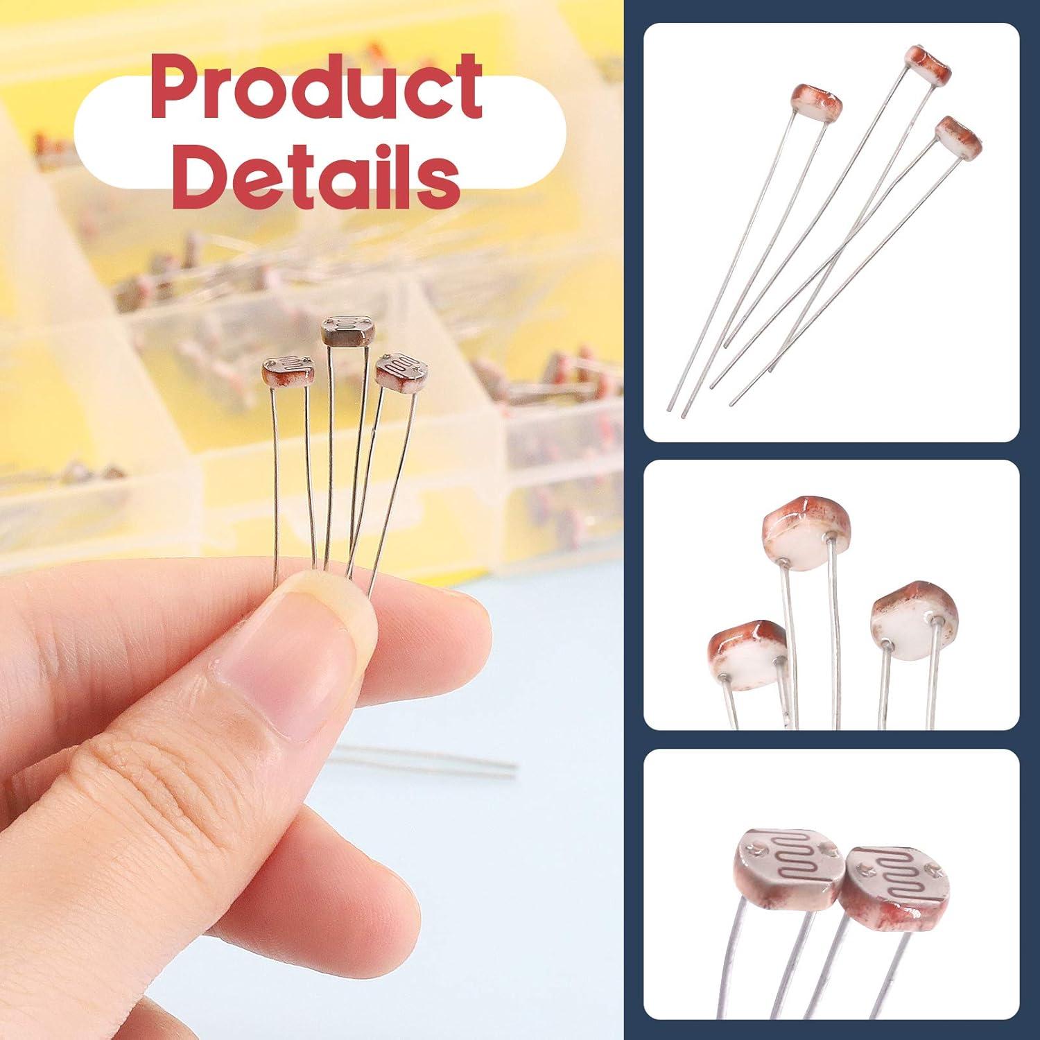 Hilitchi 210 Piezas LDR 5mm Fotoresistores Dependientes de Luz