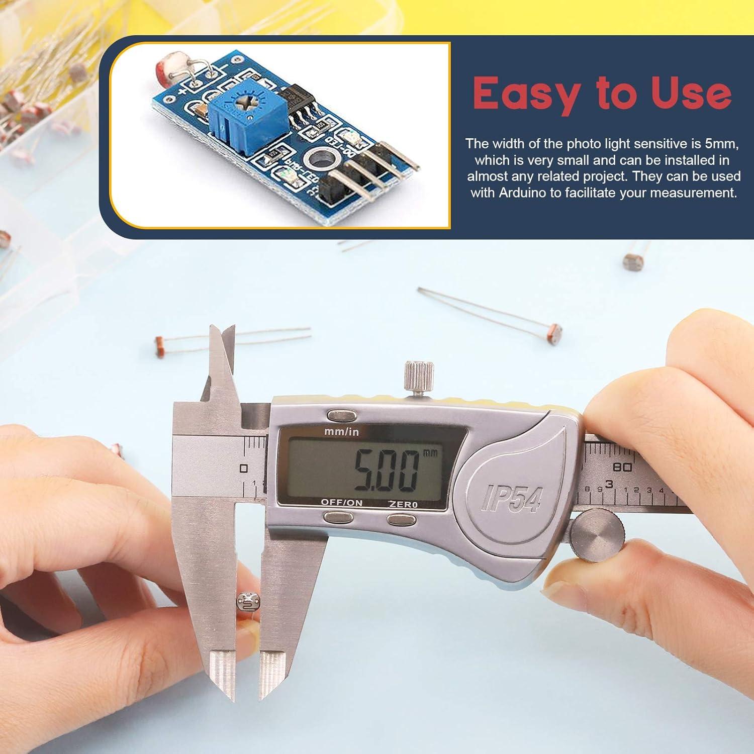 Hilitchi 210 Piezas LDR 5mm Fotoresistores Dependientes de Luz