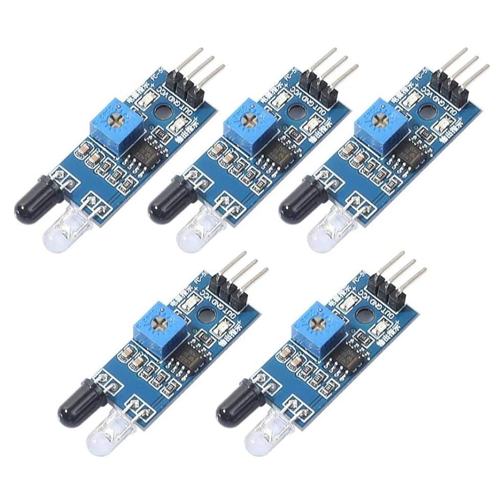 5 Sensores Infrarrojos IR para Evitar Obstáculos Coche Robot